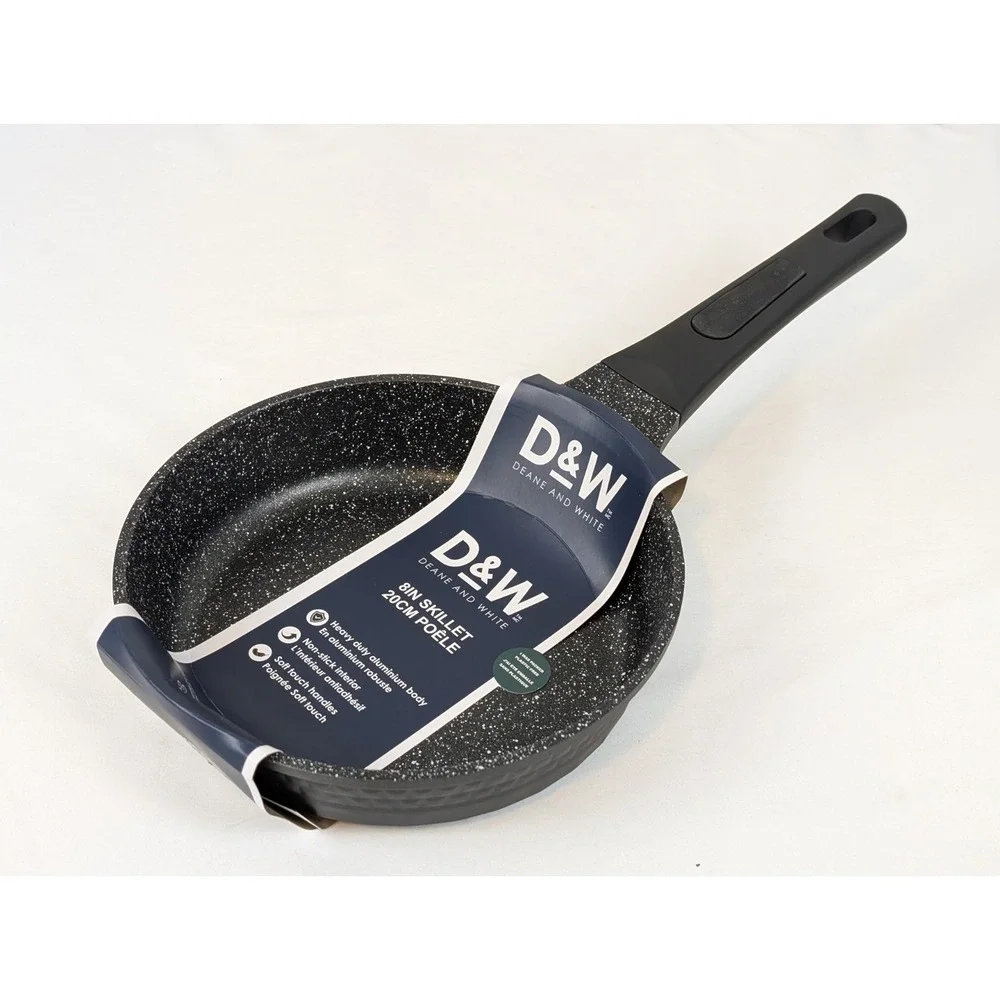 D&W Frying Pan 8 Inch Nonstick FRY Skillet Black Deane & White Premium Cookware